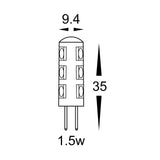 Havit HV9523-1.5W-HV9529-1.5W 1.5w G4 12v DC LED Bi Pin Globe