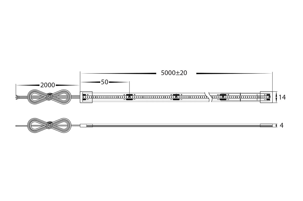 Havit HV9761-IP67-608-CT 14.4w IP67 24v DC CT COB Dotless LED Strip