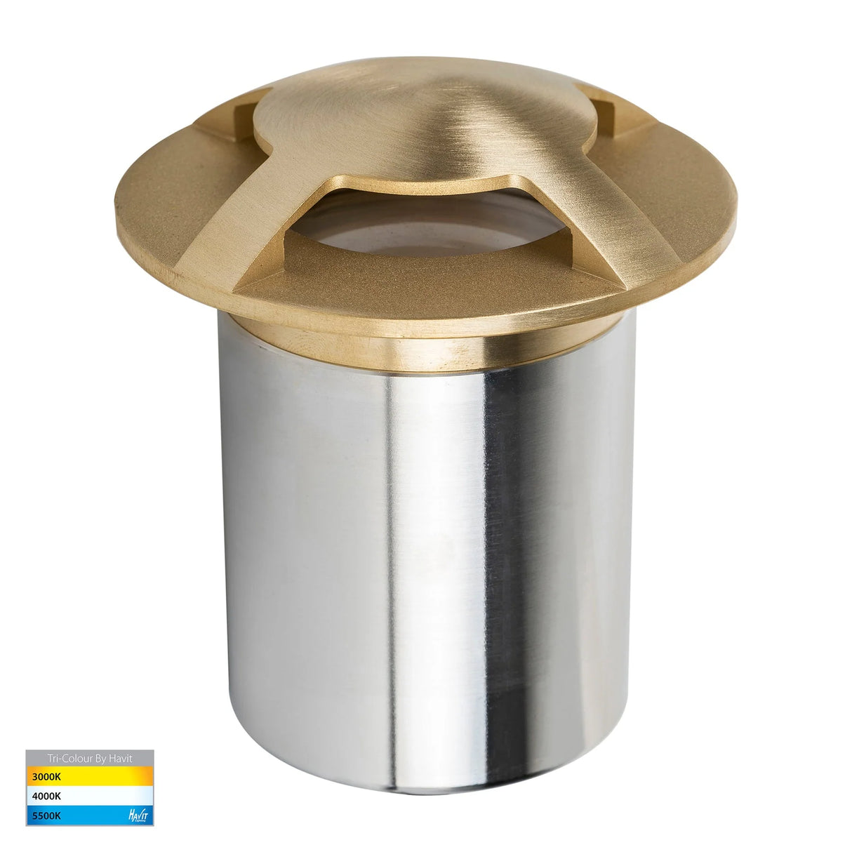 Havit HV19092T-BR Viale Brass TRI Colour LED Four Way Driveway Light