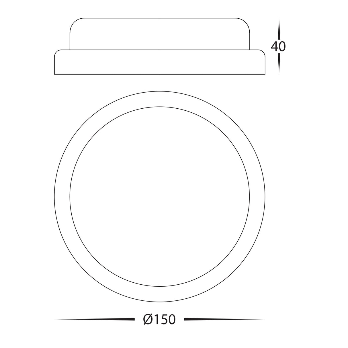 Havit HV3523T-WHT Muovi Polycarbonate White Wall or Ceiling Light