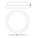 Havit HV3523T-WHT Muovi Polycarbonate White Wall or Ceiling Light
