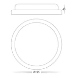 Havit HV3525T-WHT Muovi Polycarbonate White Wall or Ceiling Light
