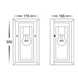 Havit HV3531W-S-BLK Felix Galvanised Iron Black Wall Light