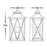 Havit HV3532W-S-BLK Odin Galvanised Iron Black Wall Light