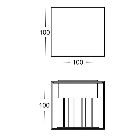 Havit HV3611T-WHT Celes Polycarbonate White Square Up & Down Wall Light