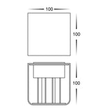 Havit HV36583T-WHT-SQ Versa White Square Up & Down Wall Light