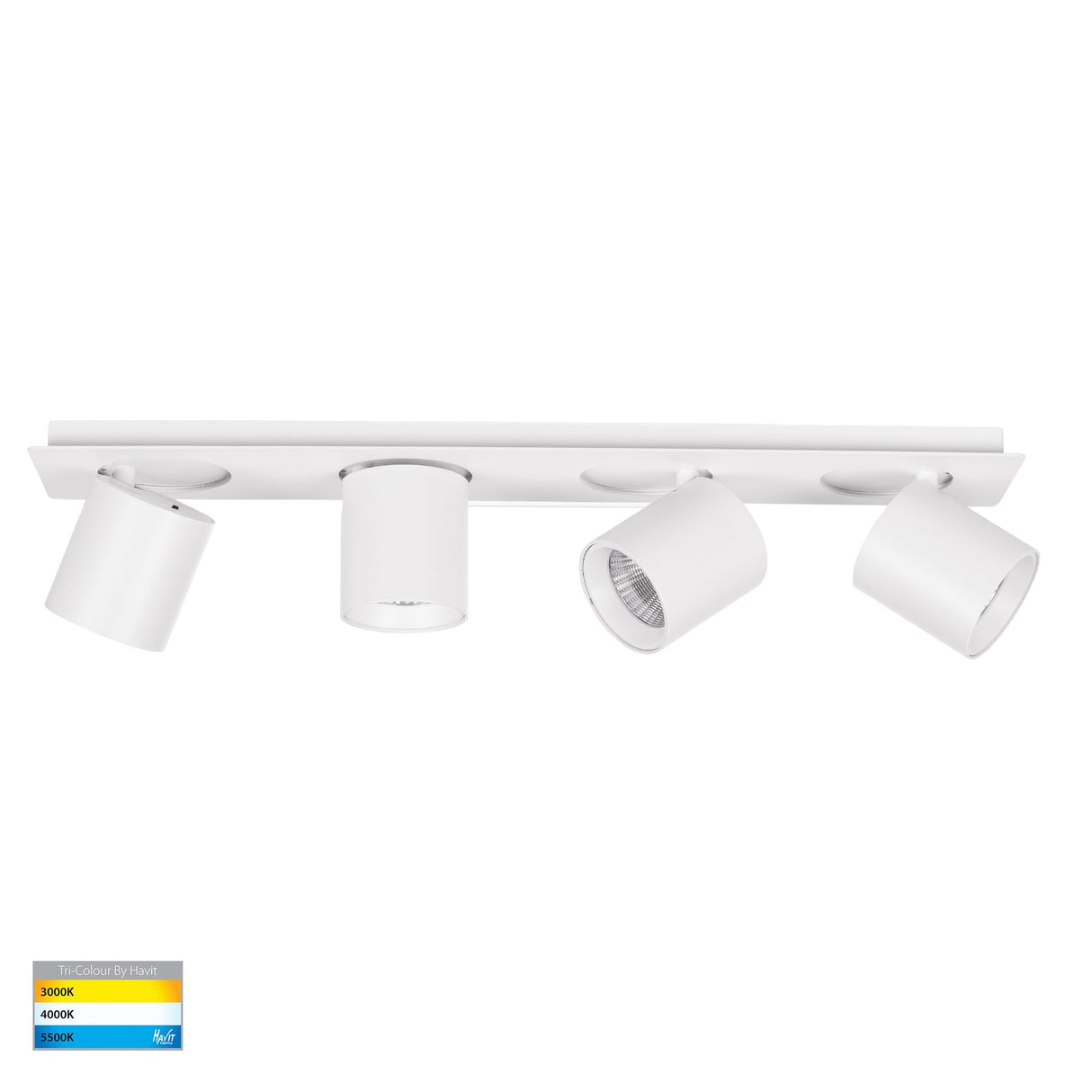 Havit HV4003T-4-WHT Sbarra White 4 Light Adjustable Bar Light