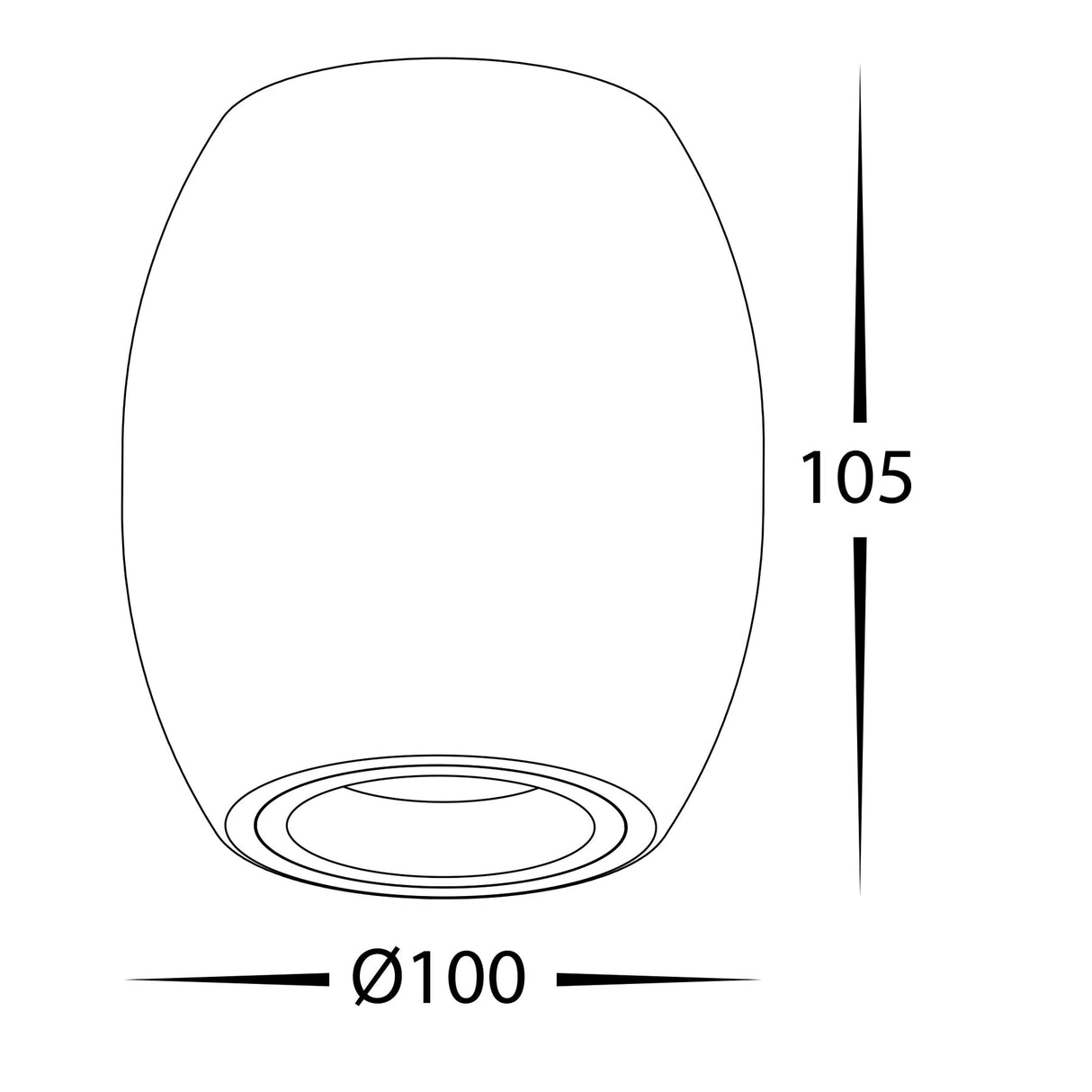 Havit HV5848S-BLK Nella Black 7w Surface Mounted LED Downlight
