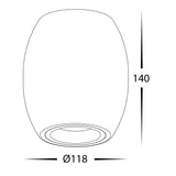 Havit HV5849S-BLK Nella Black 12w Surface Mounted LED Downlight