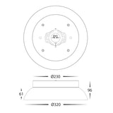 Havit HV5863-3-WHTGLD Auster White & Gold Trim to suit HV5863S-WHT