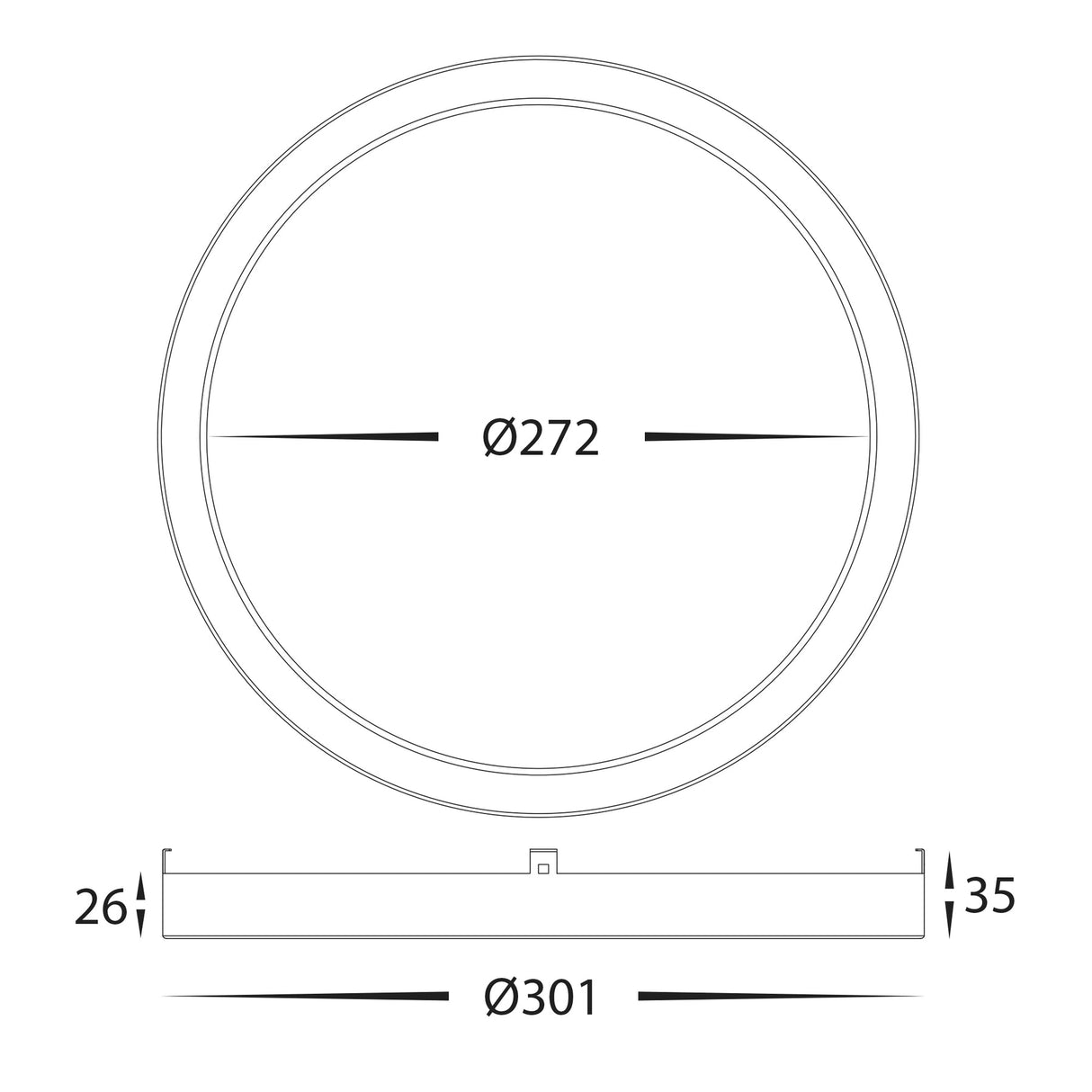 Havit HV5864-1-GLD Auster Gold Trim to suit HV5864S-WHT