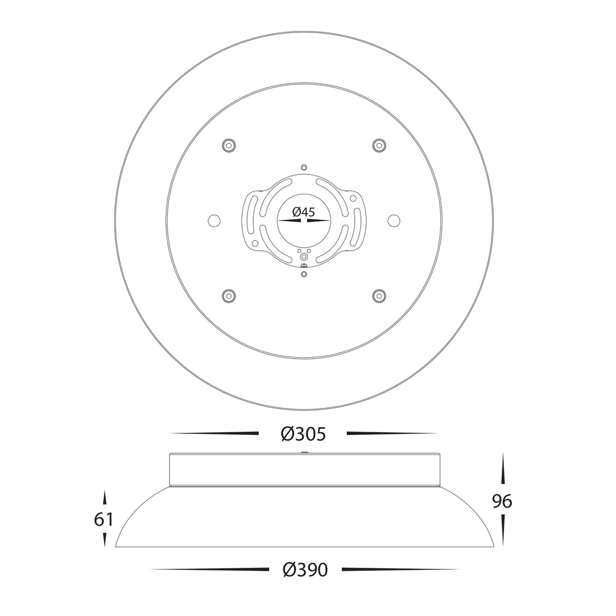Havit HV5864-3-BLKGLD Auster Black & Gold Trim to suit HV5864S-WHT