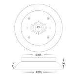 Havit HV5864-3-BLKGLD Auster Black & Gold Trim to suit HV5864S-WHT