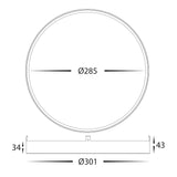 Havit HV5864-4-BLKALB Auster Black Trim with Alabaster Glass to suit HV5864S-WHT