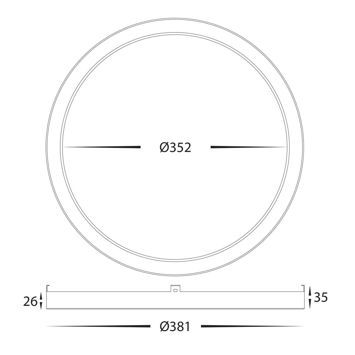 Havit HV5865-1-BLK Auster Black Trim to suit HV5865S-WHT