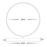 Havit HV5865-4-BLKALB Auster Black Trim with Alabaster Glass to suit HV5865S-WHT