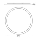 Havit HV5878T-WHT-MSENS Slim White Dimmable 400mm Surface Mounted Slim Oyster Light