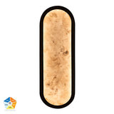 Havit HV8011S-BLKALB Auster Black with Alabaster Glass Wall Light