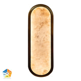 Havit HV8011S-GLDALB Auster Gold with Alabaster Glass Wall Light