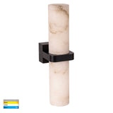 Havit HV8079T-BLK Albast Black Up & Down Wall Light with Alabaster Glass