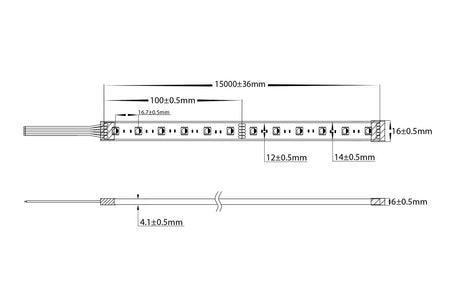 Havit HV9753-IP67-60-RGBW 11w IP67 RGBW Long Run LED Strip