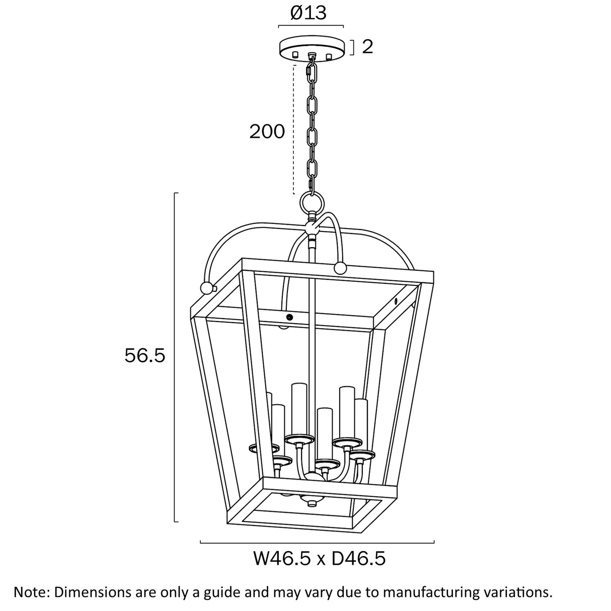 LACOTA 6 LIGHT PENDANT