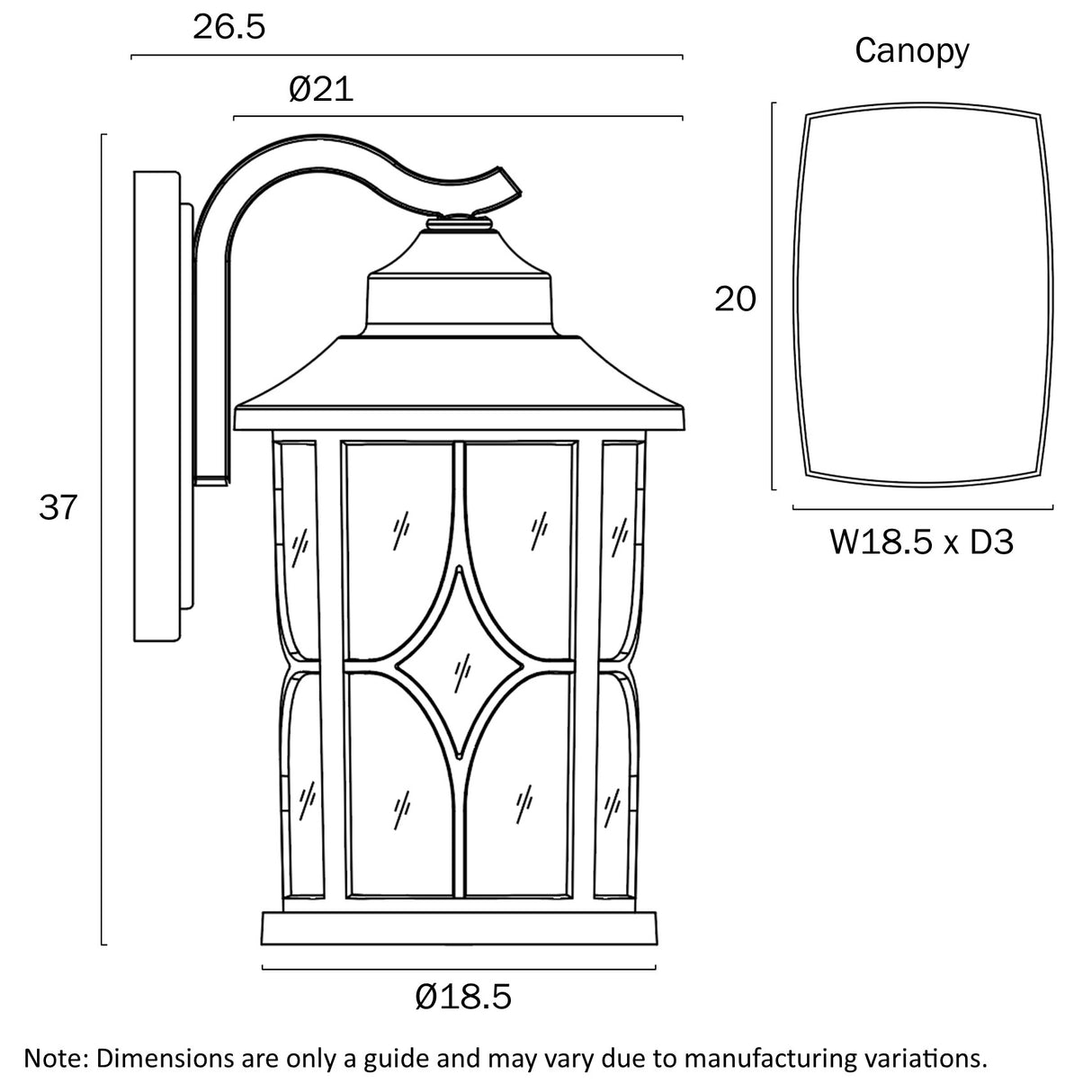 LENORE 215 EXTERIOR WALL LIGHT