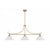 Lighting Insprirations Dallas 3 Light Bench Pendant Satin Brass