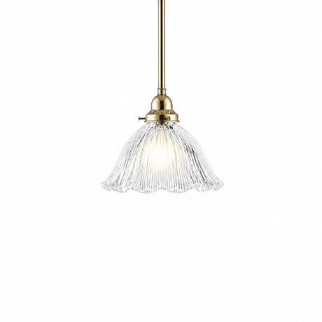 Lighting Inspirations 8044 Hallophane 9" Clear On Rod Set 1/2" x 1/2m Polished Brass