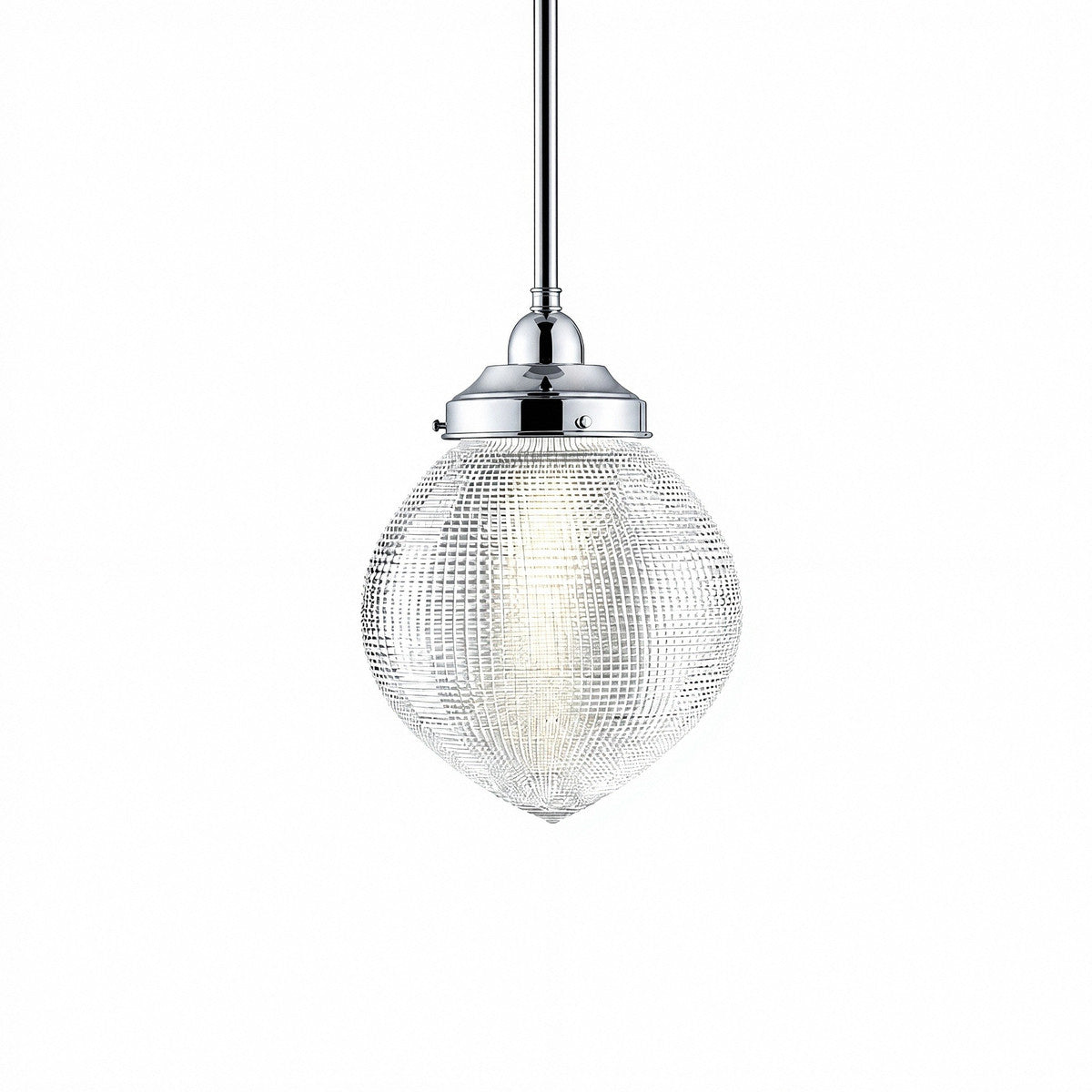 Lighting Inspirations Teardrop Hallophane 8" With 1/2" x 1/2m Rod Set Chrome