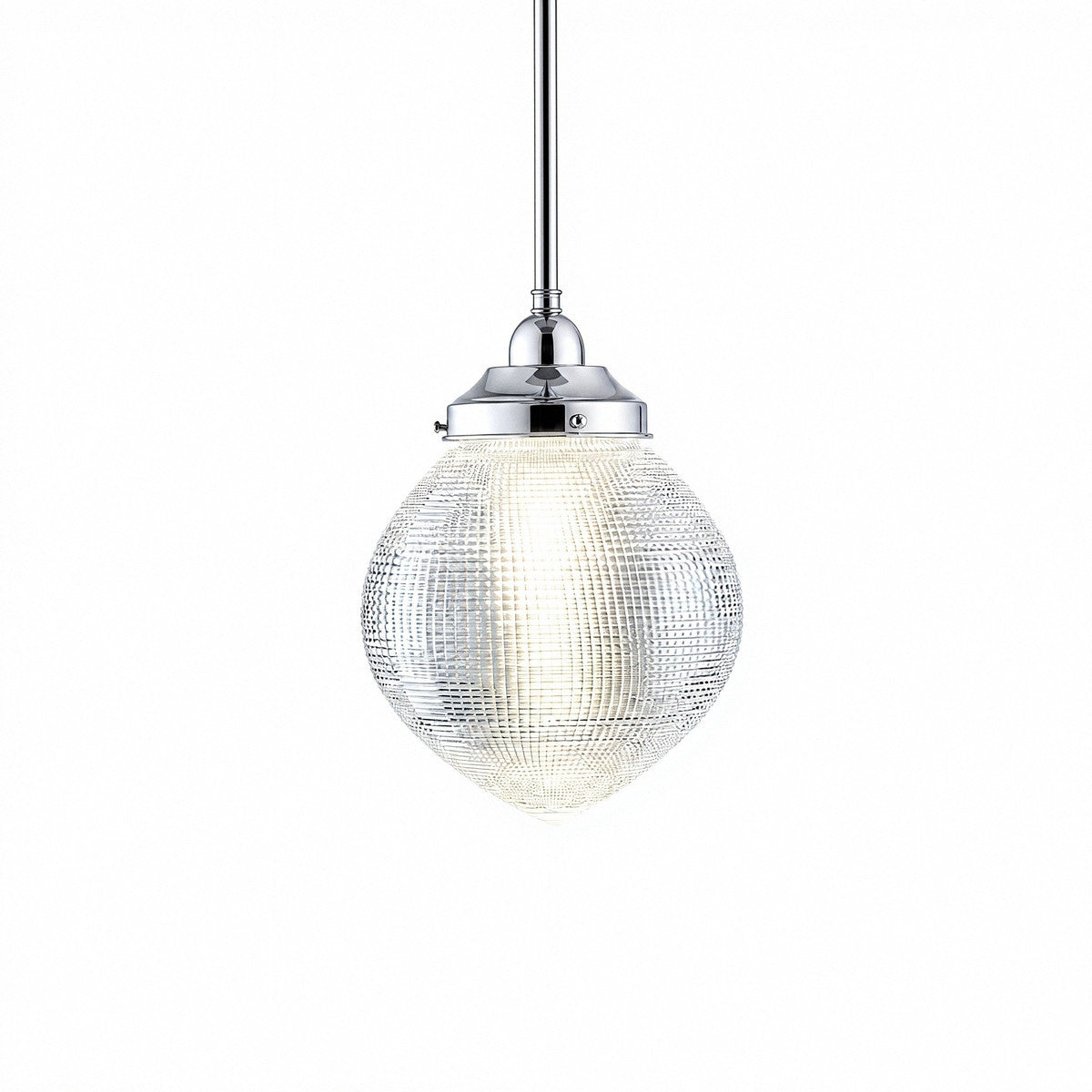 Lighting Inspirations Teardrop Hallophane 8" With 1/2" x 1/2m Rod Set Chrome