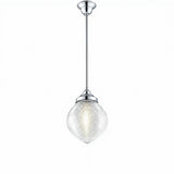 Lighting Inspirations Teardrop Hallophane 8" With 1/2" x 1/2m Rod Set Chrome