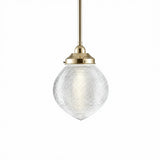 Lighting Inspirations Teardrop Hallophane 8" With 1/2" x 1/2m Rod Set Polished Brass