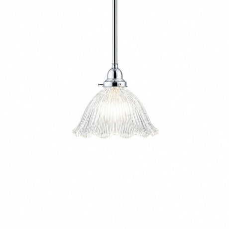 Lighting Insprirations 8044 Hallophane 9" Clear On Rod Set 1/2" x 1/2m Chrome