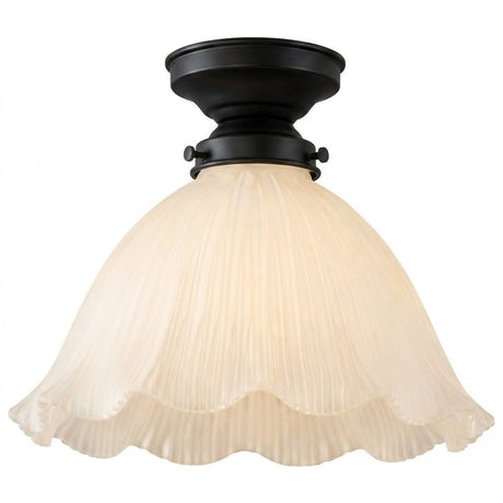 Lighting Insprirations 8044 Hallophane 9" Frost Batten Fix Patina