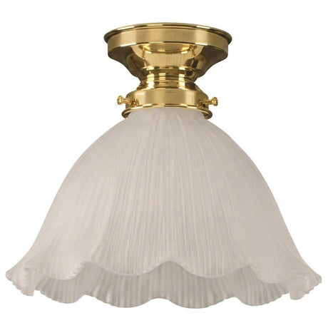 Lighting Insprirations 8044 Hallophane 9" Frost Batten Fix Polished Brass