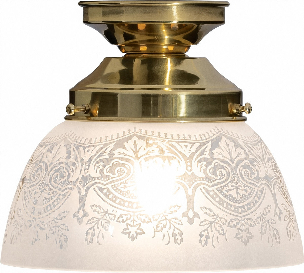 Lighting Insprirations Keon Frost Etch Batten Fix Polished Brass