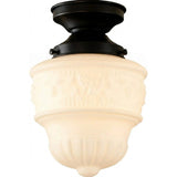 Lighting Insprirations Senator 6" Opal Matte Batten Fix Patina