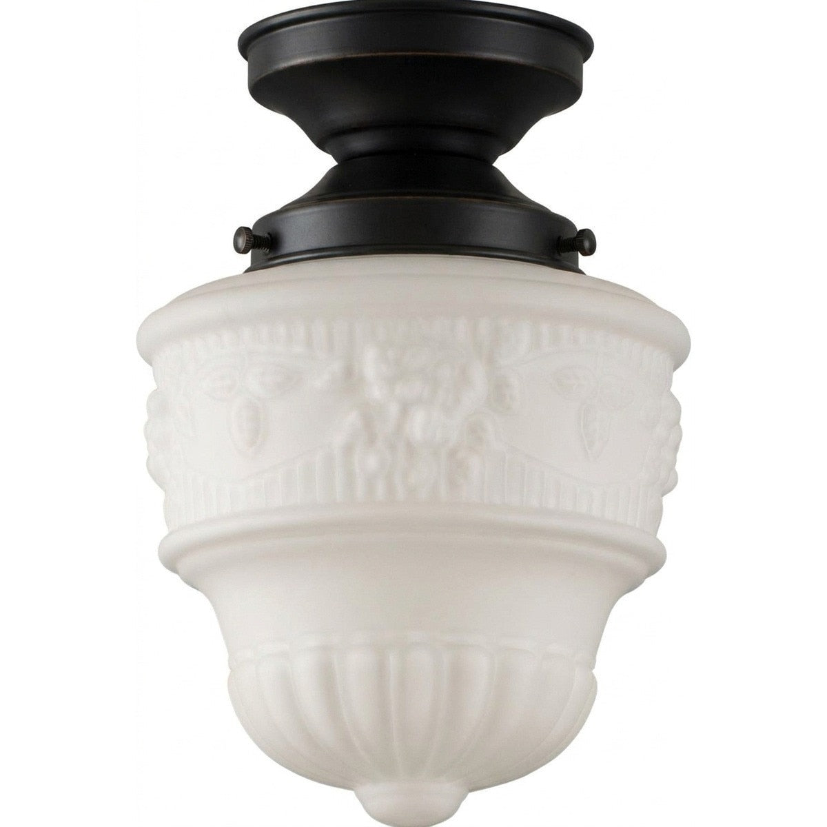 Lighting Insprirations Senator 6" Opal Matte Batten Fix Patina