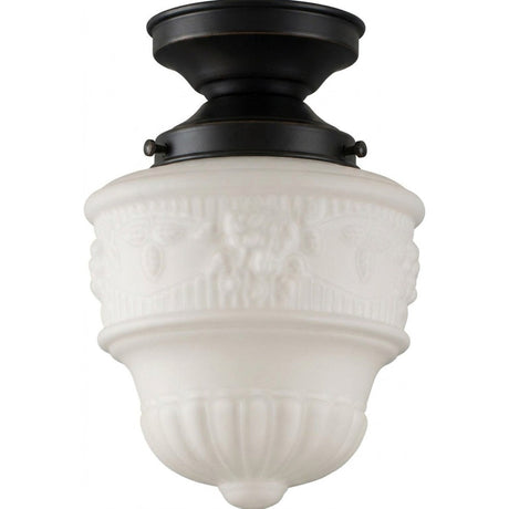 Lighting Insprirations Senator 6" Opal Matte Batten Fix Patina