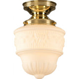 Lighting Insprirations Senator 6" Opal Matte Batten Fix Polished Brass
