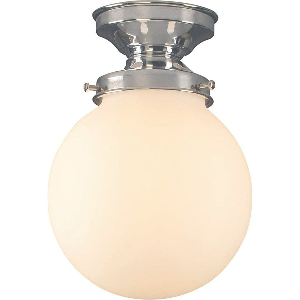 Lighting Insprirations Sphere 6" Opal Matte Batten Fix Chrome
