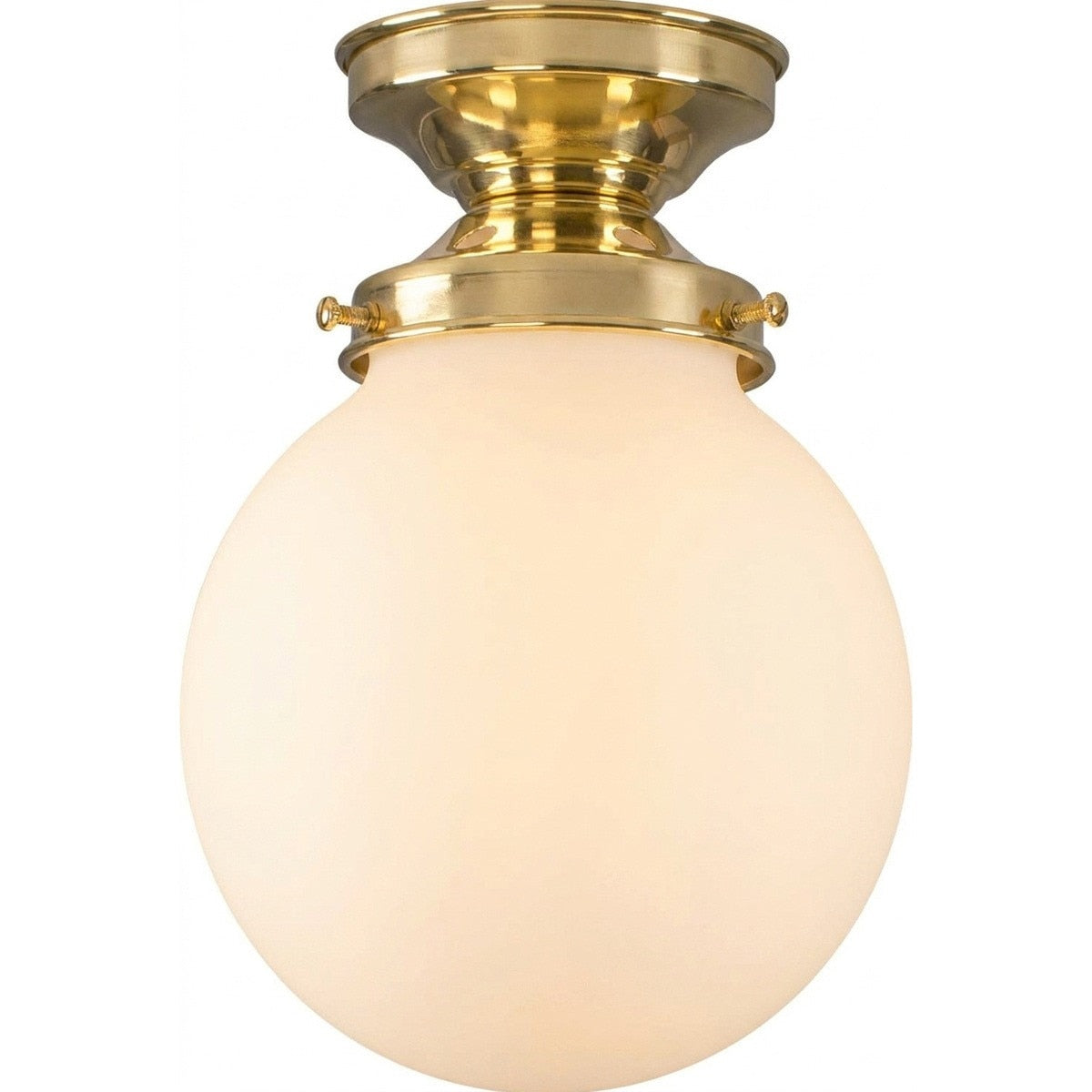 Lighting Insprirations Sphere 6" Opal Matte Batten Fix Polished Brass