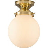 Lighting Insprirations Sphere 6" Opal Matte Batten Fix Polished Brass