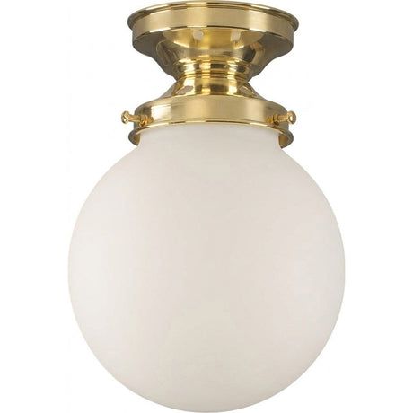 Lighting Insprirations Sphere 6" Opal Matte Batten Fix Polished Brass