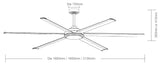 Martec Albatross II DC 72″ Smart Ceiling Fan With WIFI Remote Control With LED light