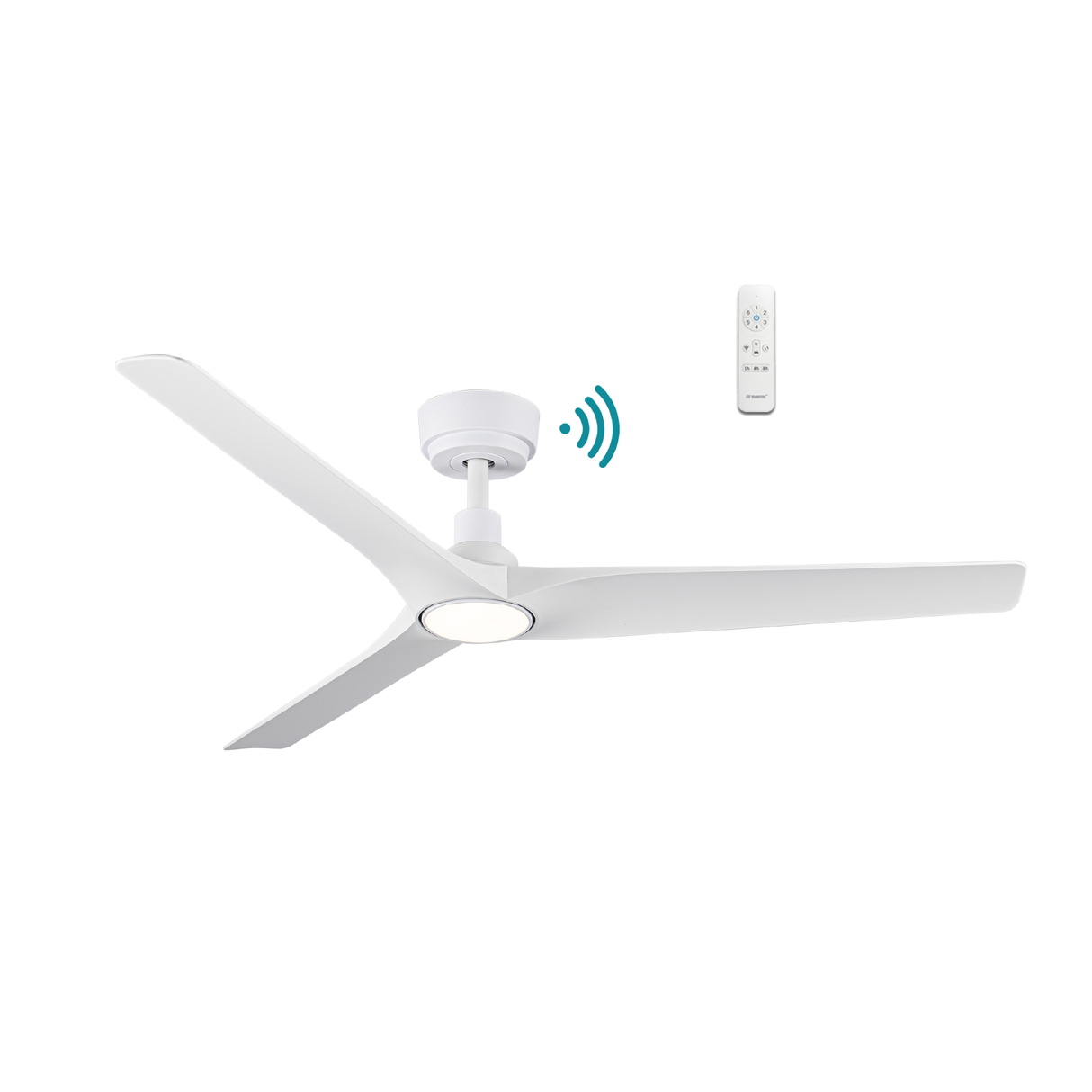 White Stylish Martec Cordoba WiFi ceiling fan with energy-saving LED.
