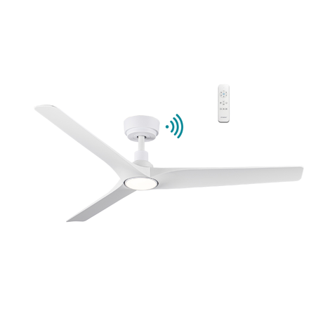 White Stylish Martec Cordoba WiFi ceiling fan with energy-saving LED.