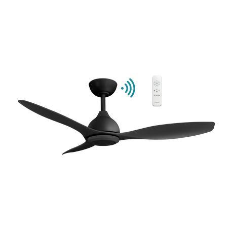 Black Energy-saving Martec Elite DC motor ceiling fan.