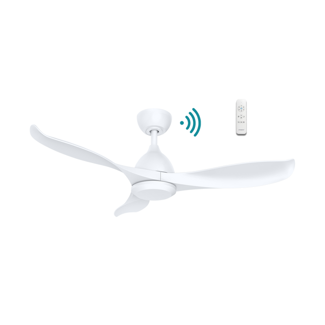 White color Martec Scorpion DC motor ceiling fan for energy-efficient cooling